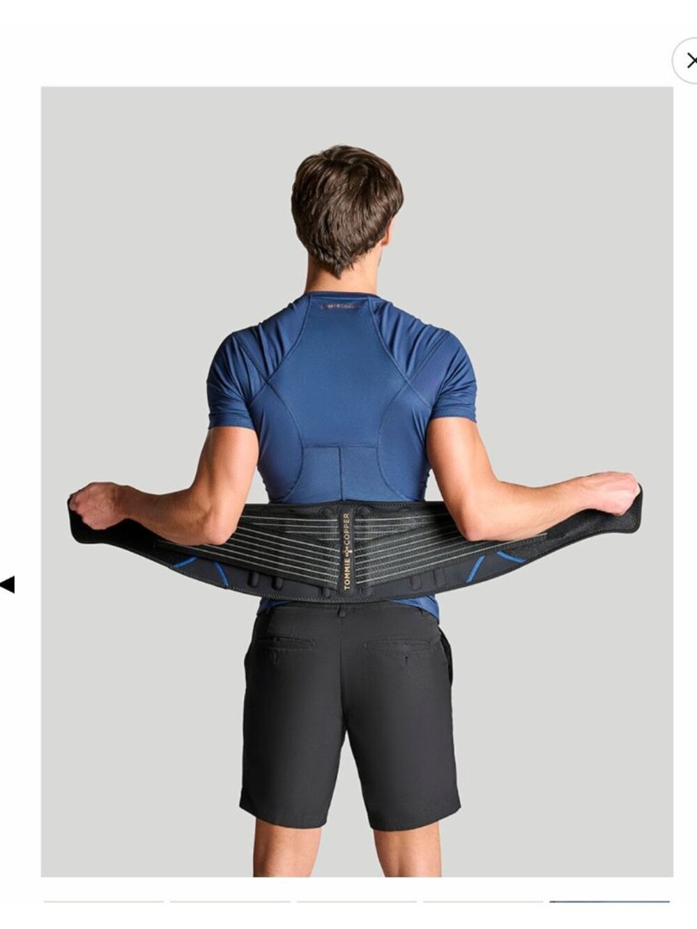 Tommie Copper Adjustable IR Back Brace 2XL/3XL Black Compression Support Unisex